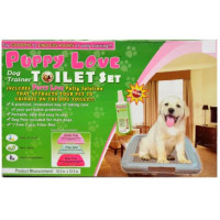 Puppy Love Dog Trainer Toilet Set 18.5x13.5in